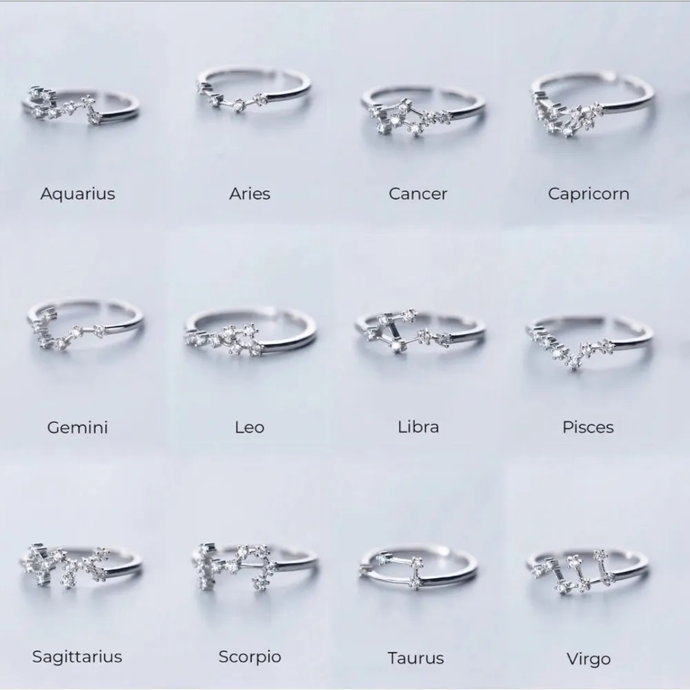 925 Silver Scorpio Zodiac Necklace & Adjustable Ring - Image 5