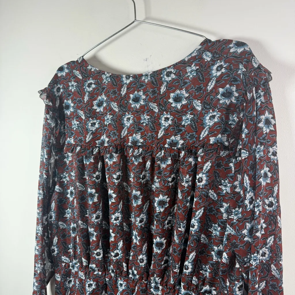 Veronica Beard Anjali Silk Floral Dress - Image 5