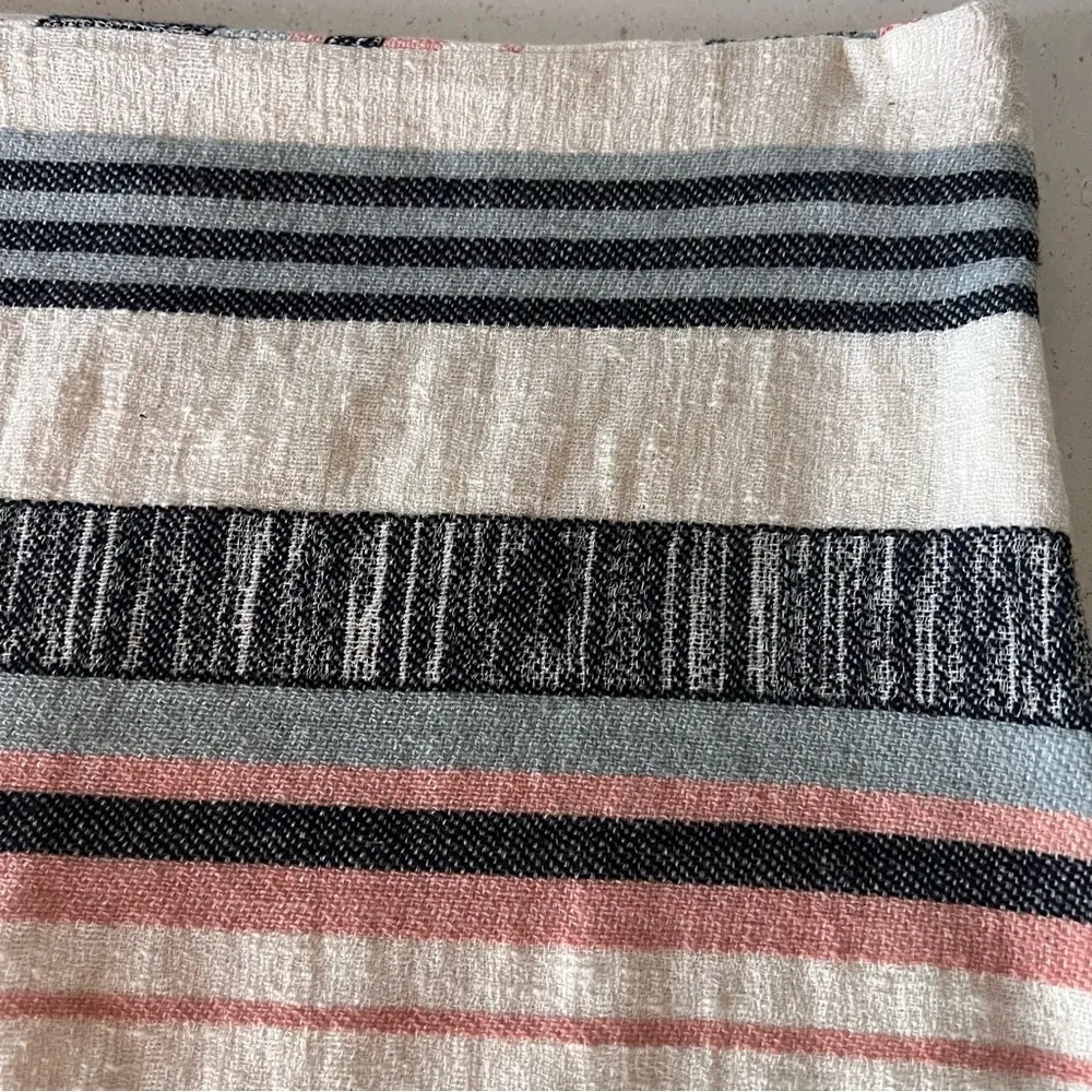 ABBELINE textured canvas striped skirt size small - Image 3