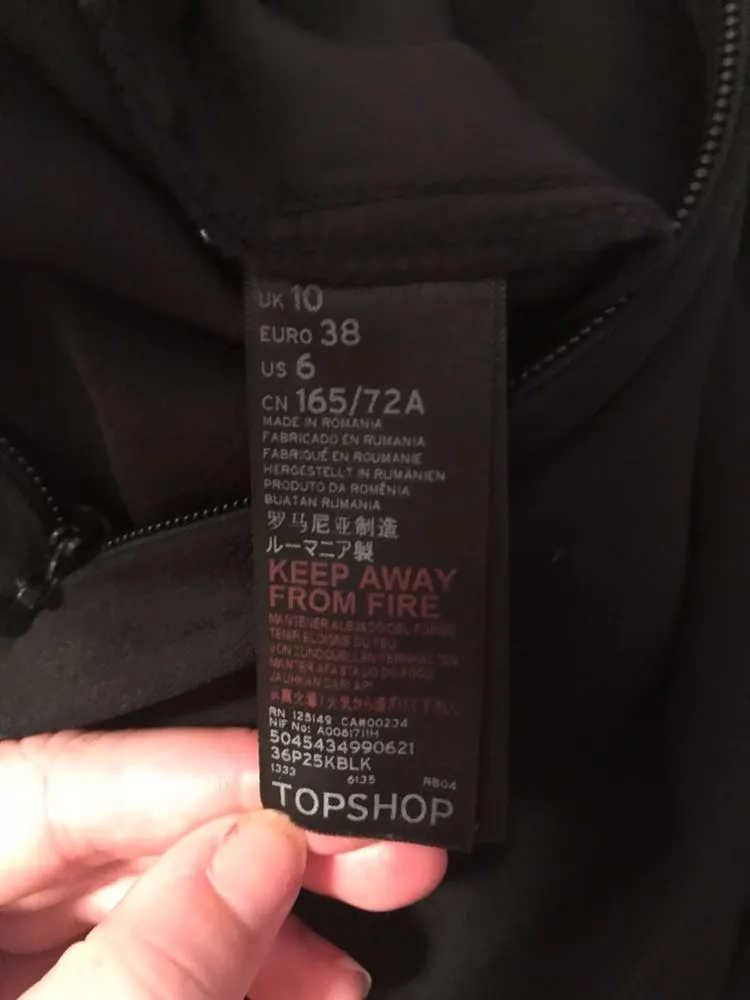 Topshop Black Romper With Silk Top - Image 3