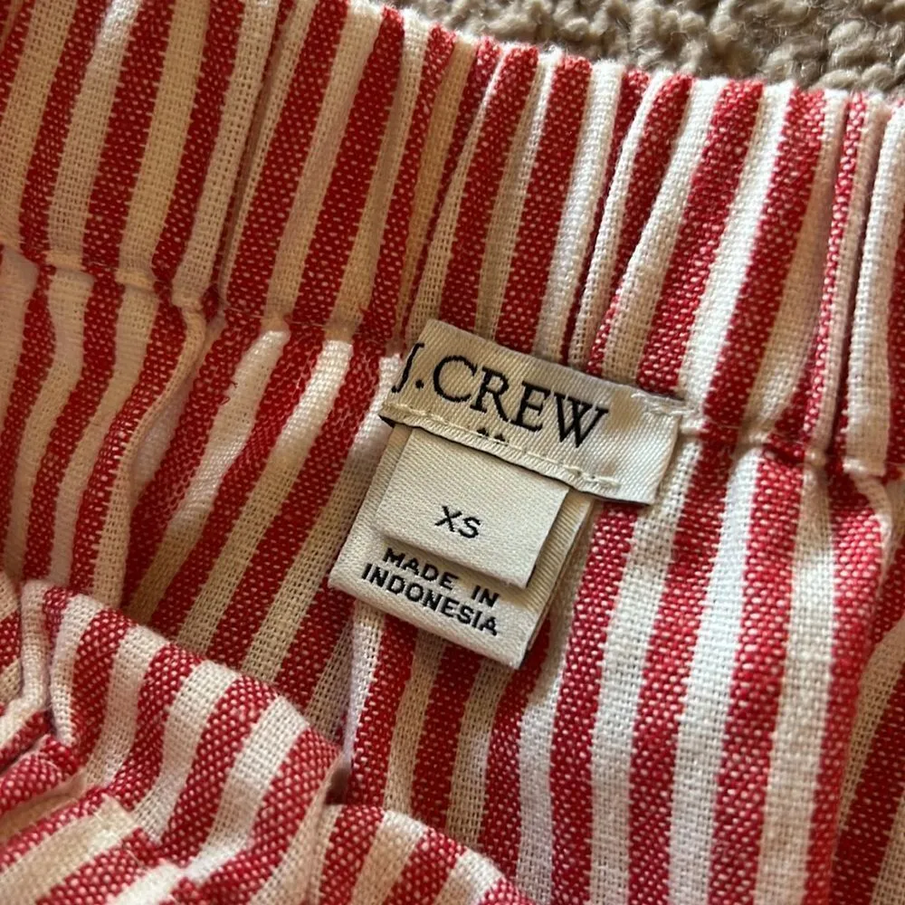 J crew red and white stripe skirt xs - Image 6