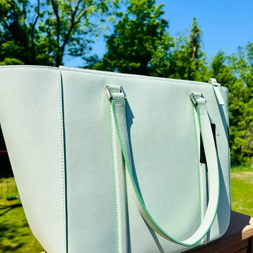 Kate Spade Newbury Lane Briar Tote Light Olive Oil Leather Shoulder Bag NWT - Image 4