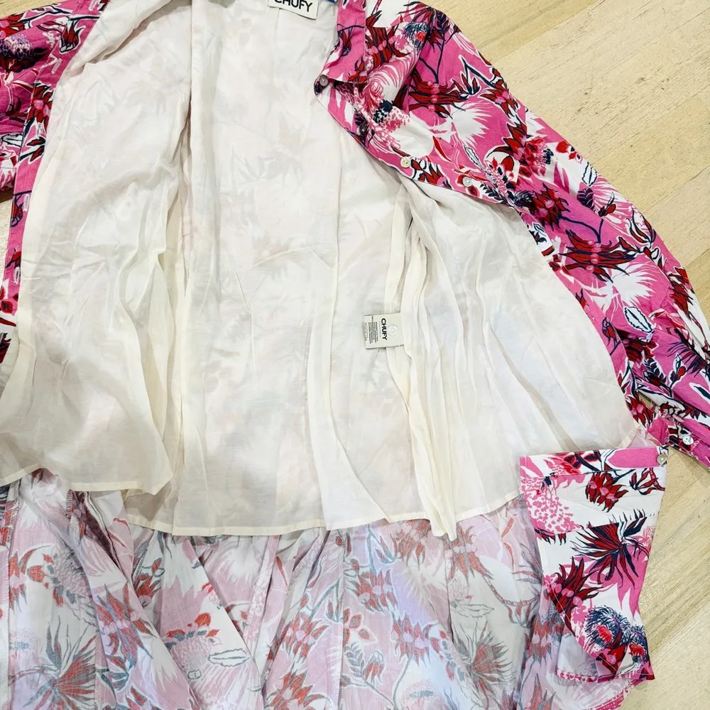 CHUFY 100% cotton Ushi Mini Dress EUC Pink Size XS - Image 14