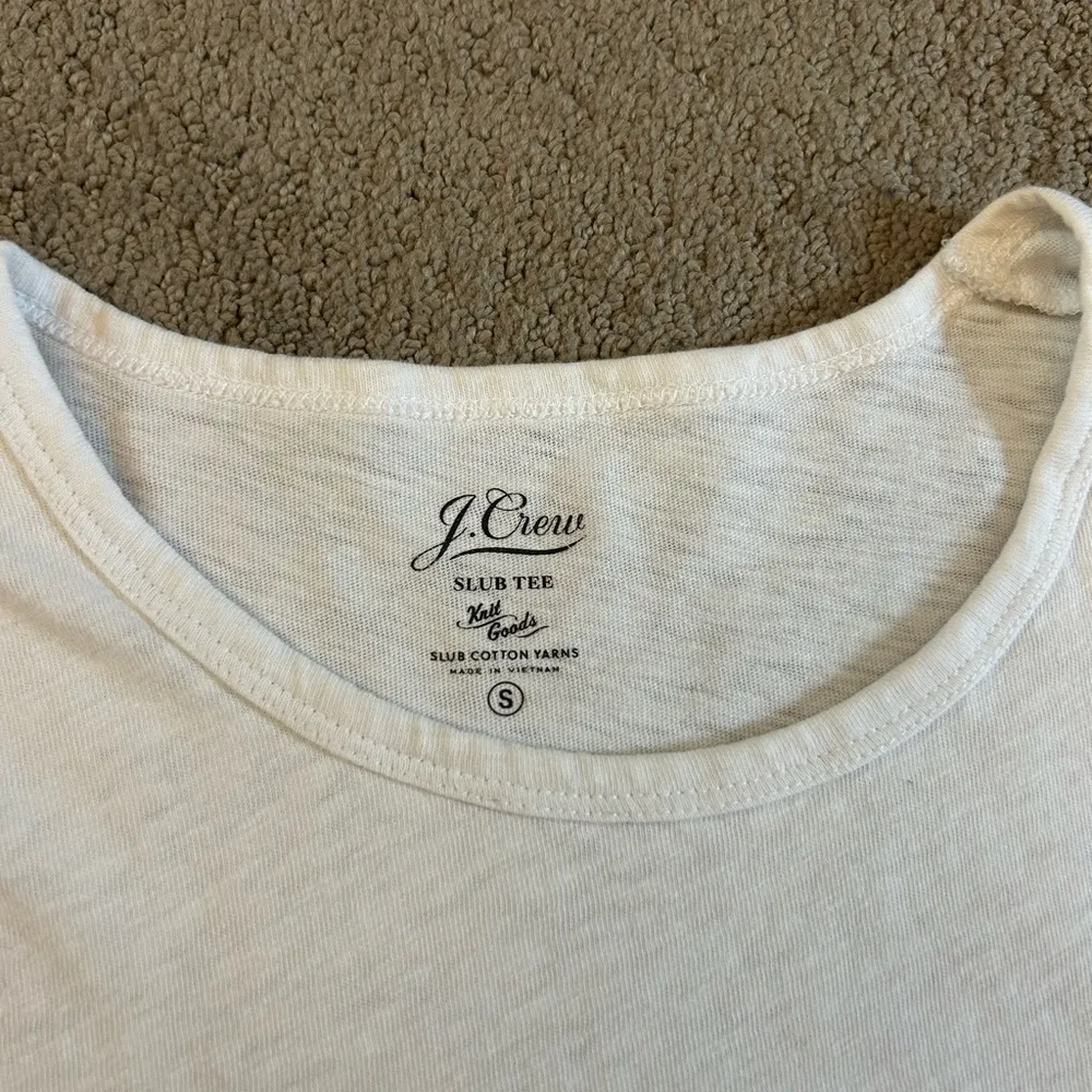 J. Crew White Slub Tee - Image 3