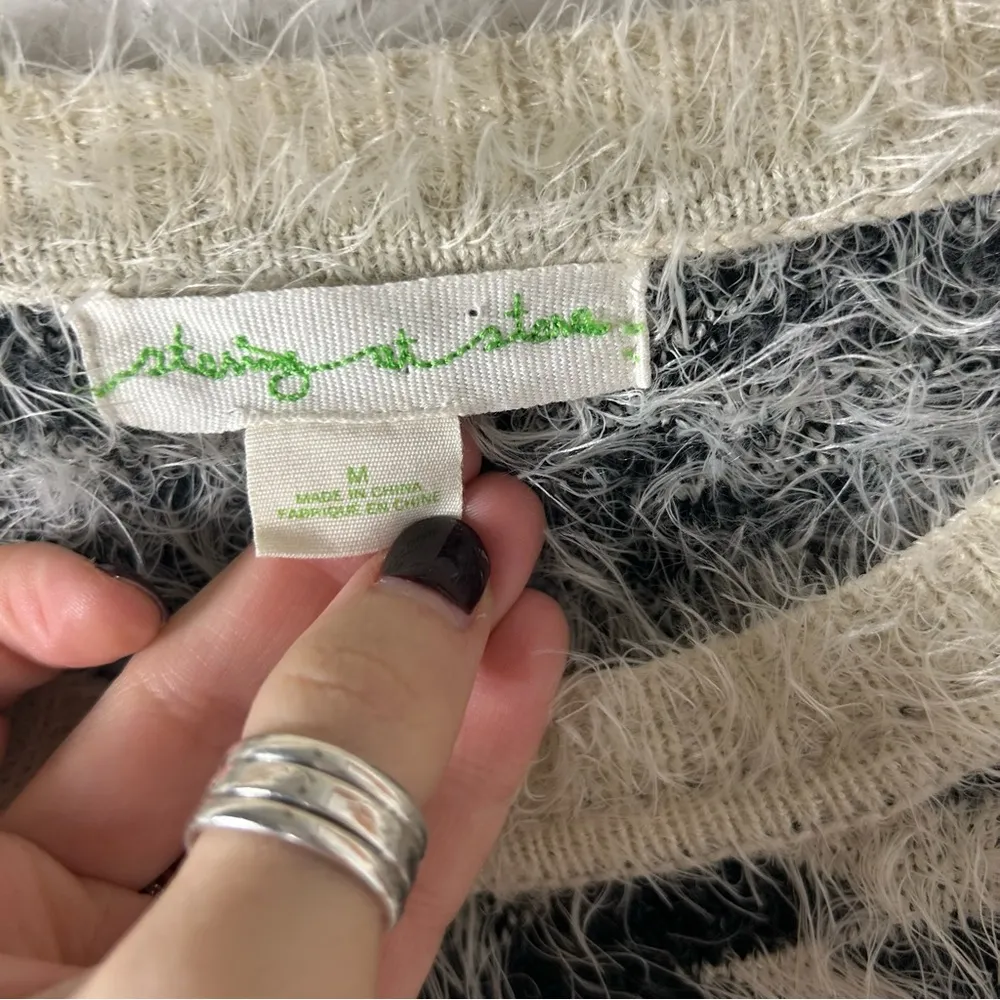 Staring At Stars Urban Outfitters BOHO Fuzzy Eyelash Aztec Pattern Sweater - Image 5