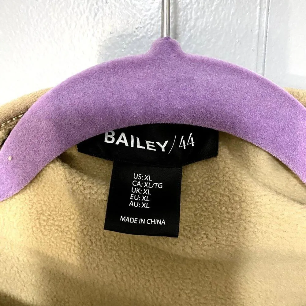 NWOT Bailey 44 Tan Sherpa Teddy 1/2 Zip Oversized Cinched Loungewear Pullover XL - Image 3
