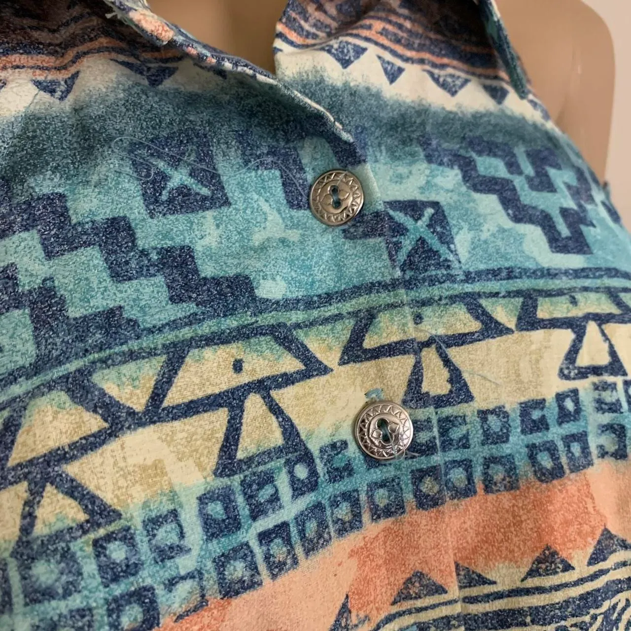 Vintage Byer California Cold Shoulder Cropped Button Down Top - Image 4