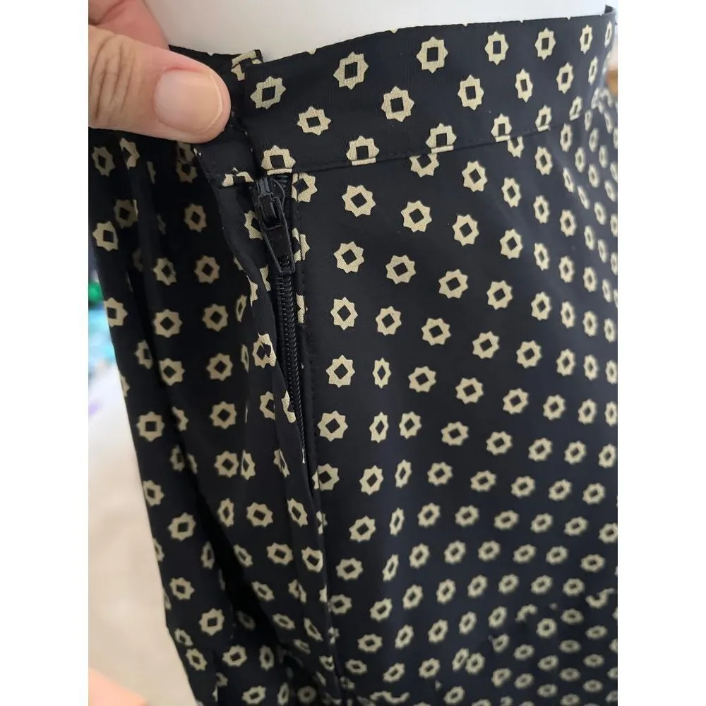 80s Charter Club blue and gold geometric circles 2 piece skirt suit - Image 13