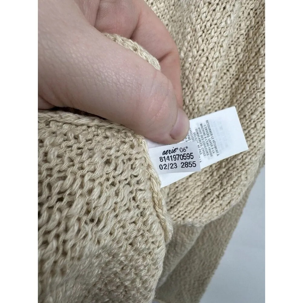 Sweater Women Large Cream Oversized NEW Slouchy Drop Shoulder Granolagirl - Image 6