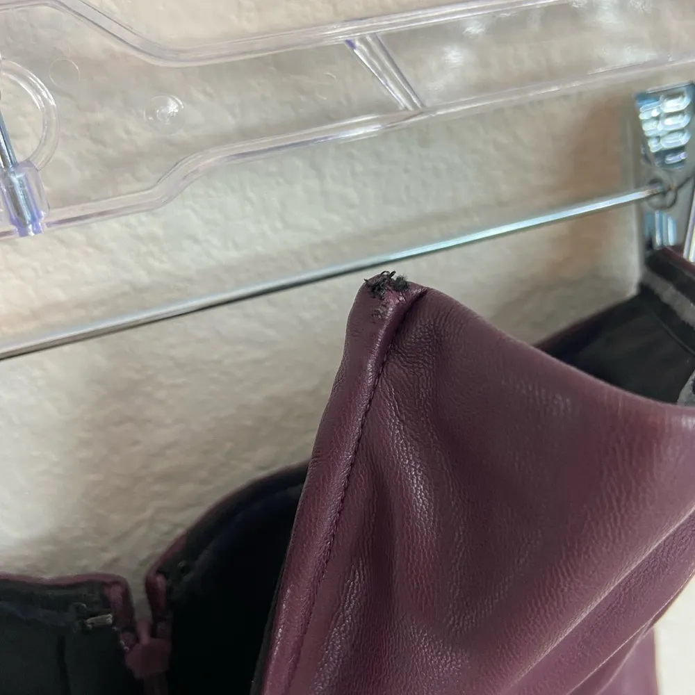 Ashley Park x RtR Voila Vegan Leather Strapless Mini Dress Size 6 - Image 3