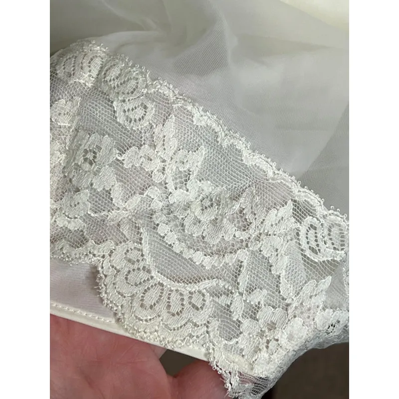 nightgown sheer robe set lace romantic - Image 7