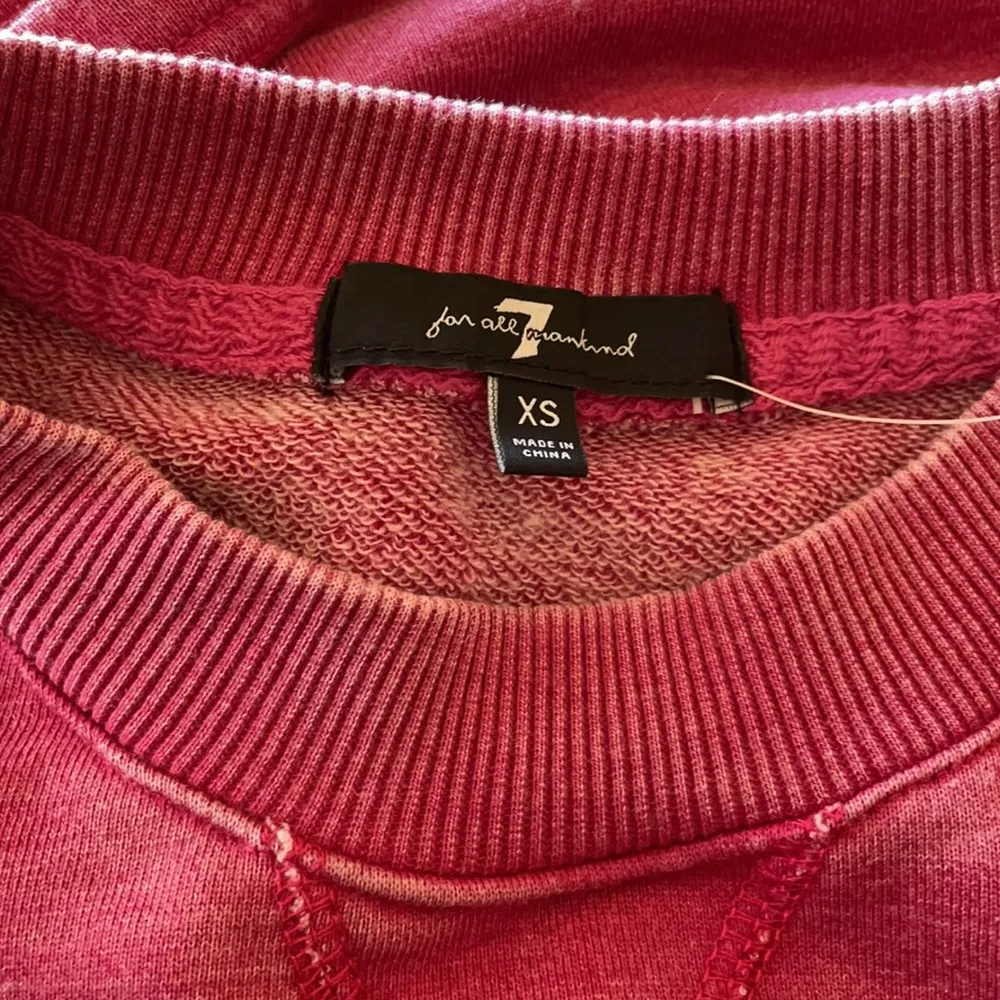 NWT 7 For All Mankind Ruffle Cropped Sweatshirt - Image 7