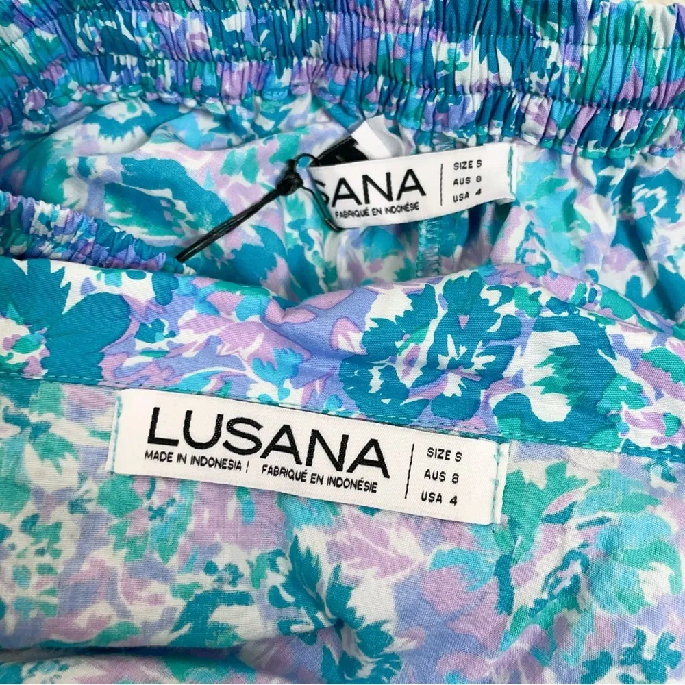 Lusana Donovan Shirt & Short Set in Alice Blue Floral - Image 10