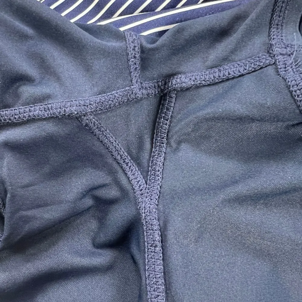 Kyodan Striped Golf Tennis Athletic Skort Stretch Shorts Navy Blue White Size S - Image 9