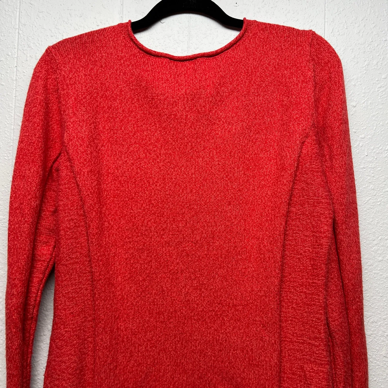 Sundance Knit Sweater Womens M Stretch Cotton Silk Tomato Girl Preppy Christmas - Image 7