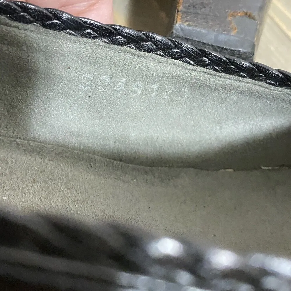 Stuart Weitzman Heels Womens Sz 9.5 AA Black Leather Block Heel Pumps Y2K - Image 13