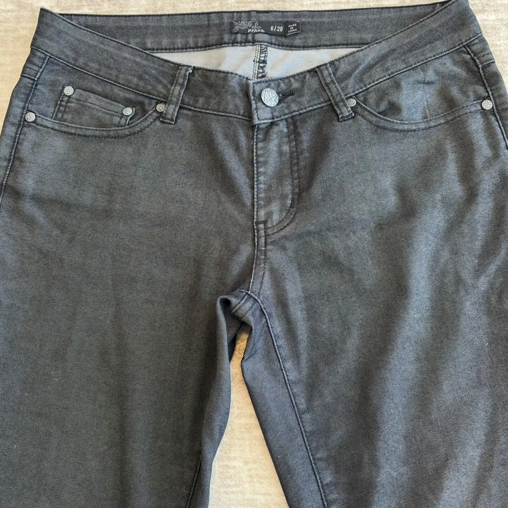 prAna Jada Jean Low-Rise Stretch Dark Denim Solid Women's Tall 31.5" Inseam 6/28 - Image 3