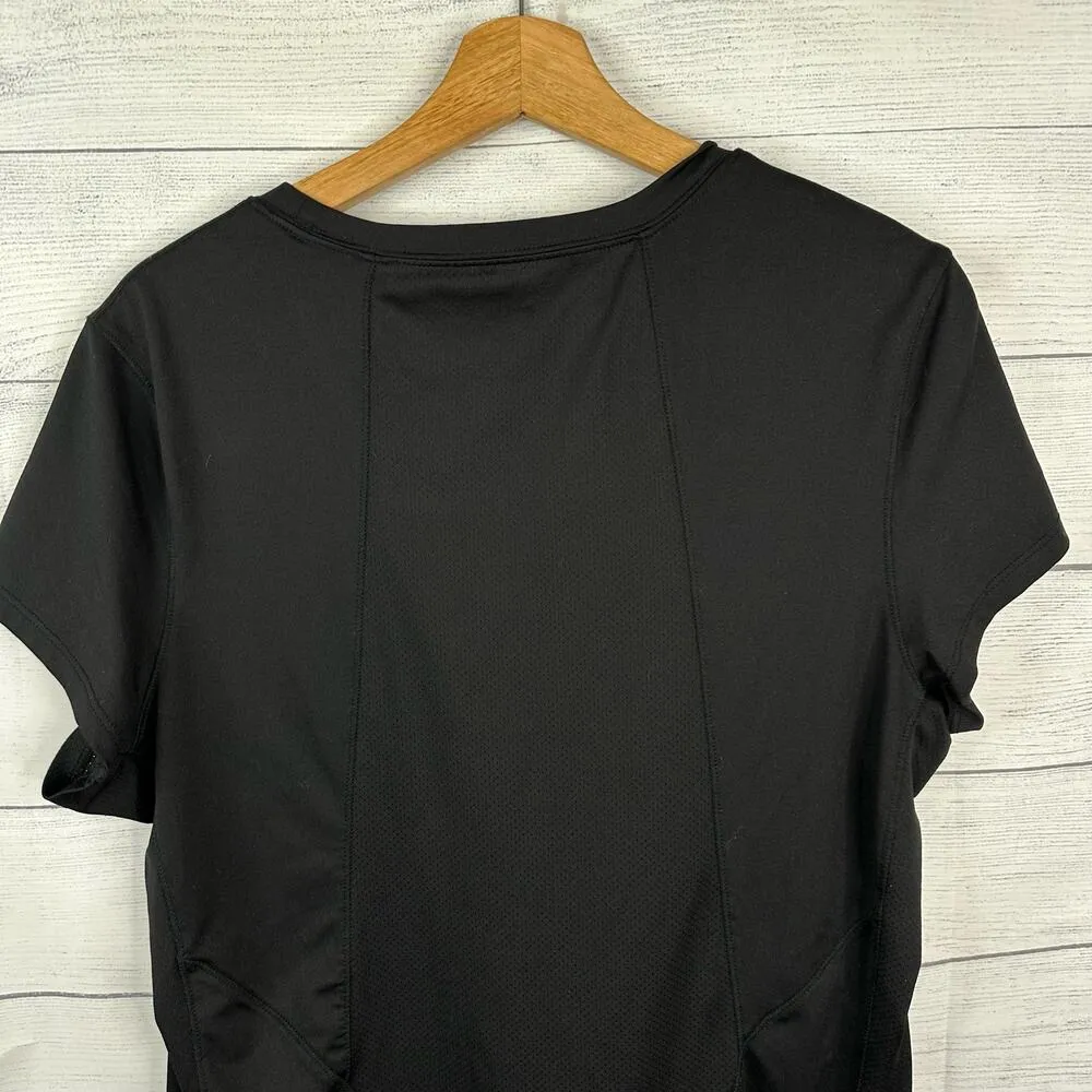 Alo Yoga Cryc Womens XL Cool Fit Short Sleeve Crewneck Shirt Black Workout - Image 5