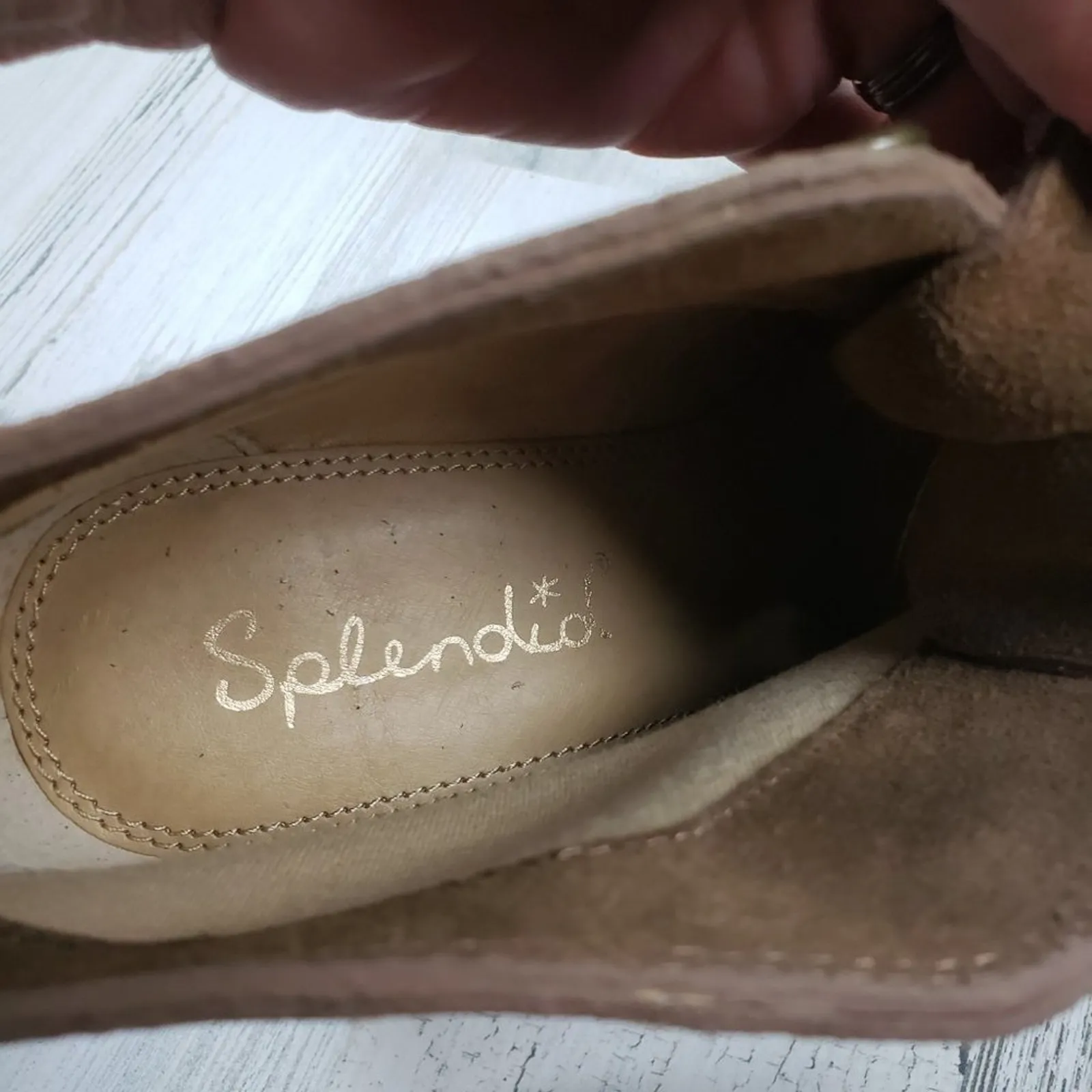 NWOB Splendid Paris Brown Suede Lace-Up Wedge Ankle Bootie Women’s Size 9 - Image 10