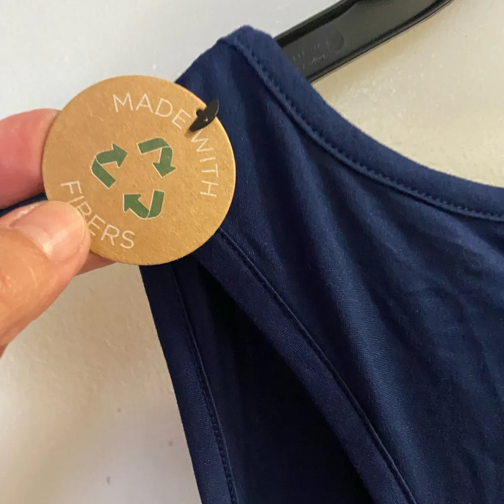 Womens Rae Dunn Navy Blue Tank Top XL Vacay Mode Bust 46” New NWT - Image 4