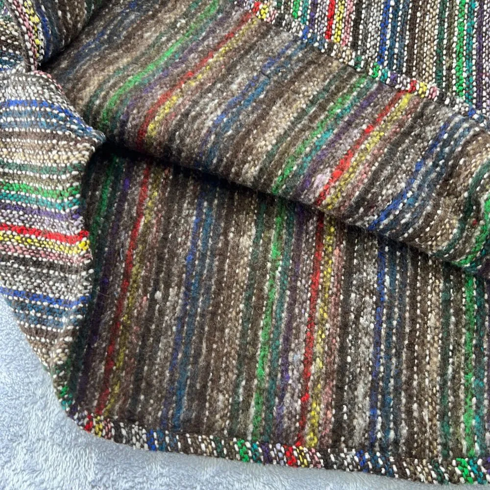 Artesanias F.R. Inc Hoodie Women's XL Multicolor Tweed Baja Parka‎ Native Tribal - Image 6