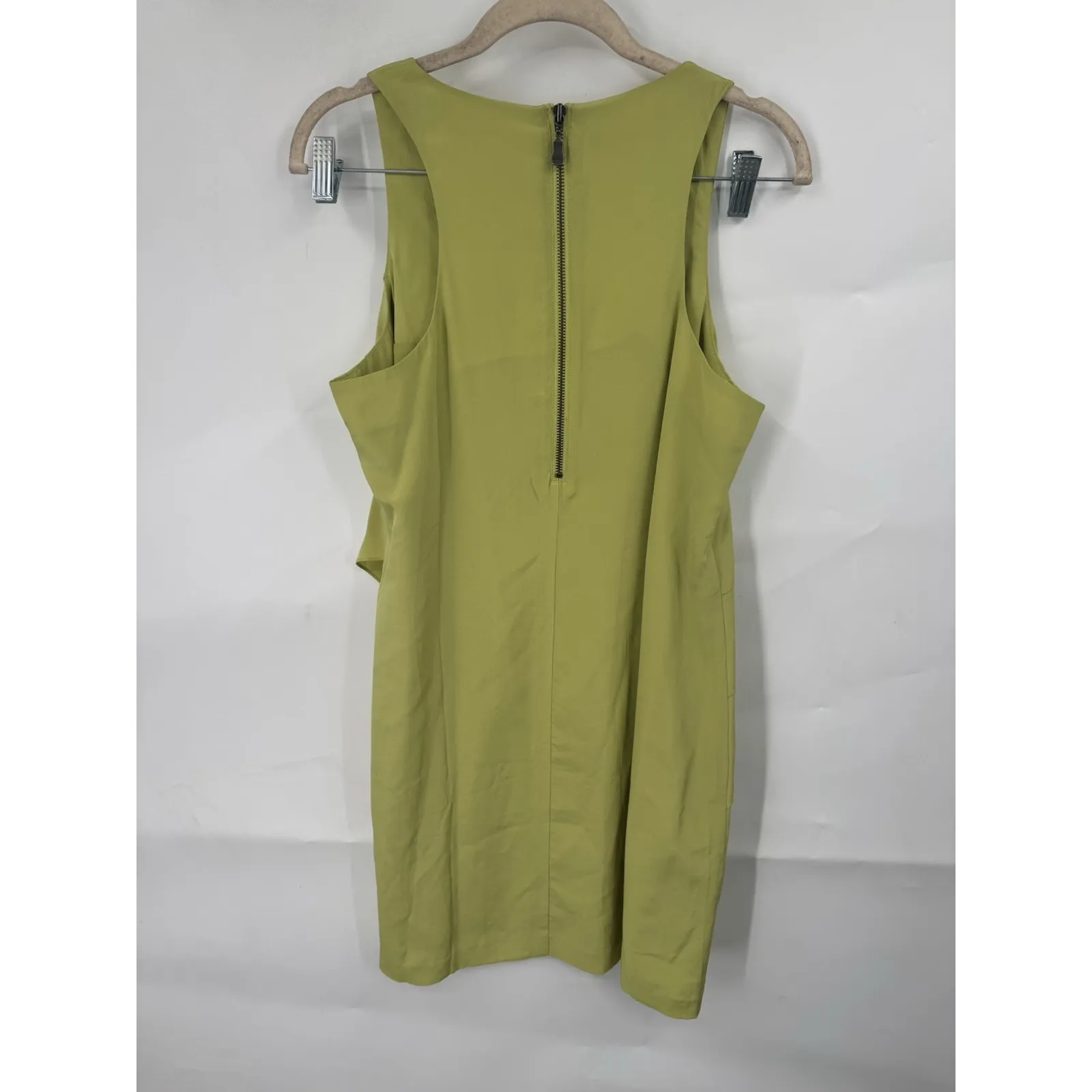 Ted Baker 100% Silk Tiered Mini Dress Women S Green Zip Back Fairy Retro Y2K - Image 2