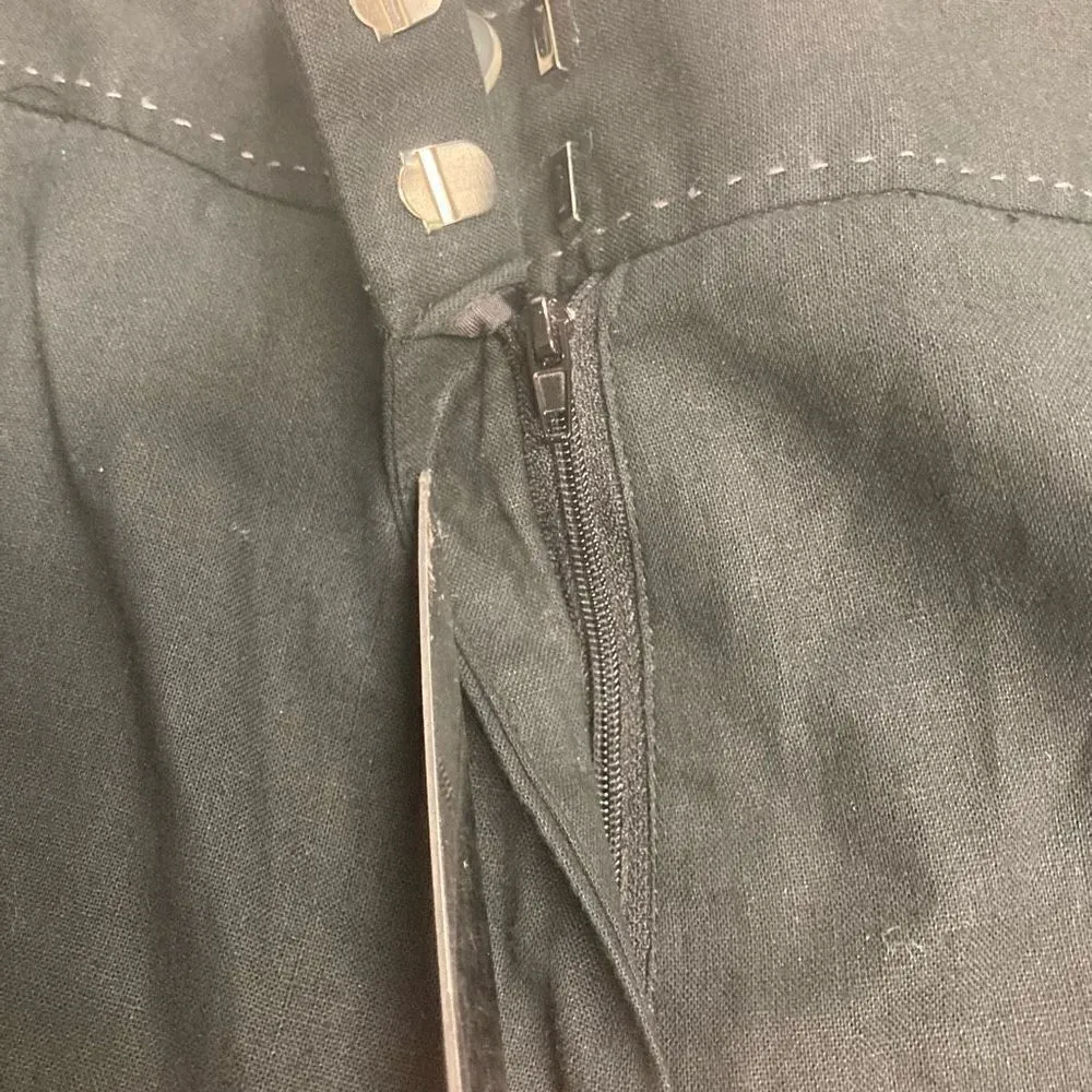 CHADWICKS‎ Collection Women’s Wide Leg Linen Blend Dress Pants Size 10 Black - Image 5