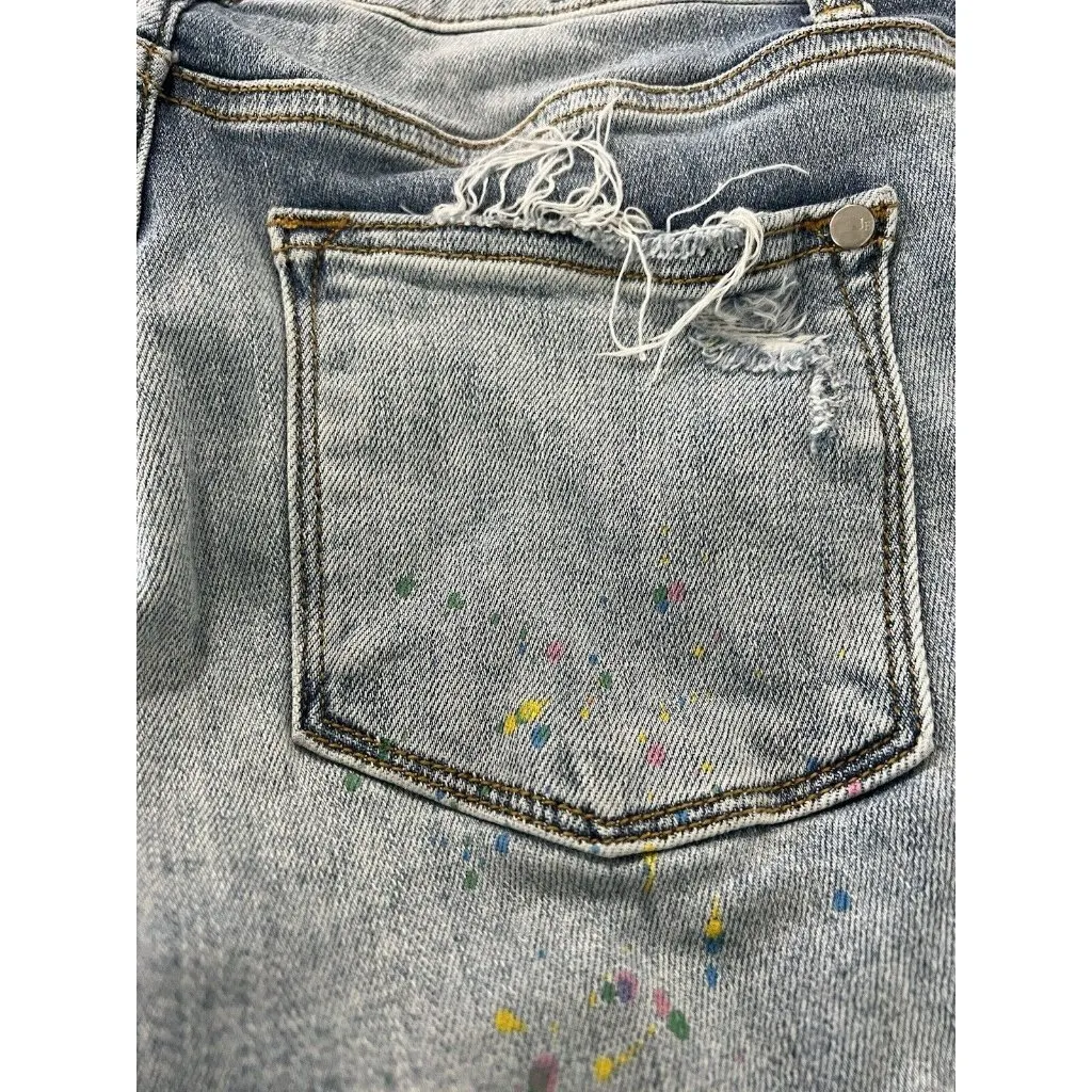 Judy Blue‎ Women’s 7 Colorful Paint Splash Destroyed Boyfriend Jeans Size 9/29 - Image 15