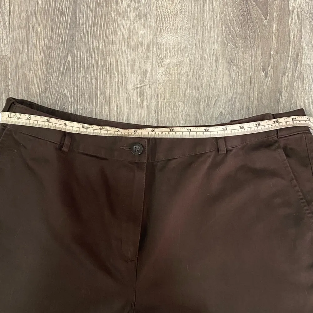 LL Bean Classic Fit Dark Brown Dress Slacks | Pants | Business Casual Size 16P - Image 5