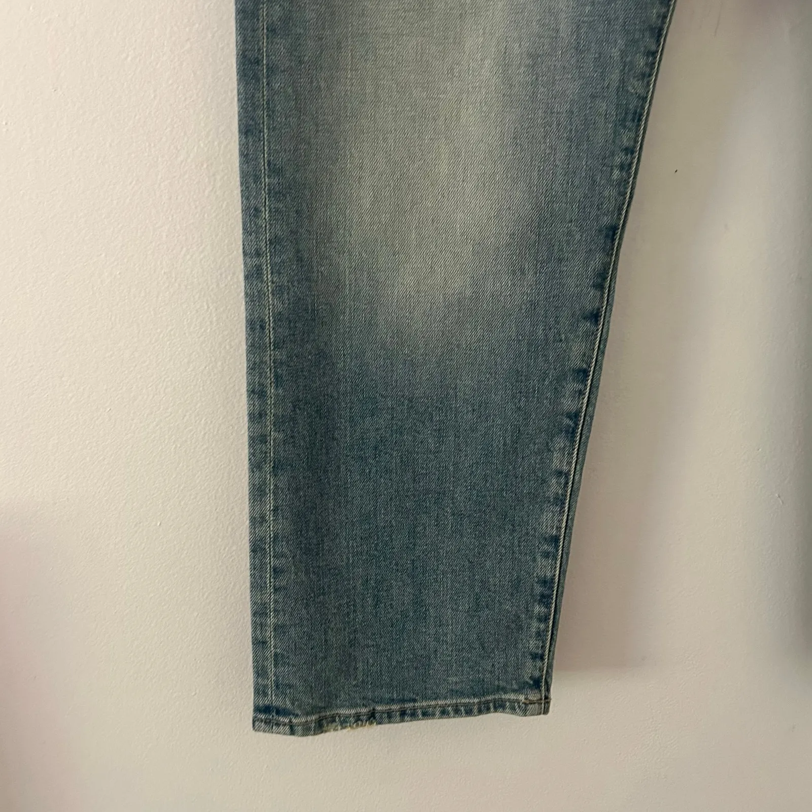 Edwin Elin Crop Straight Leg Light Wash Denim Jeans Stretch High Rise 34 New Blue - Image 5