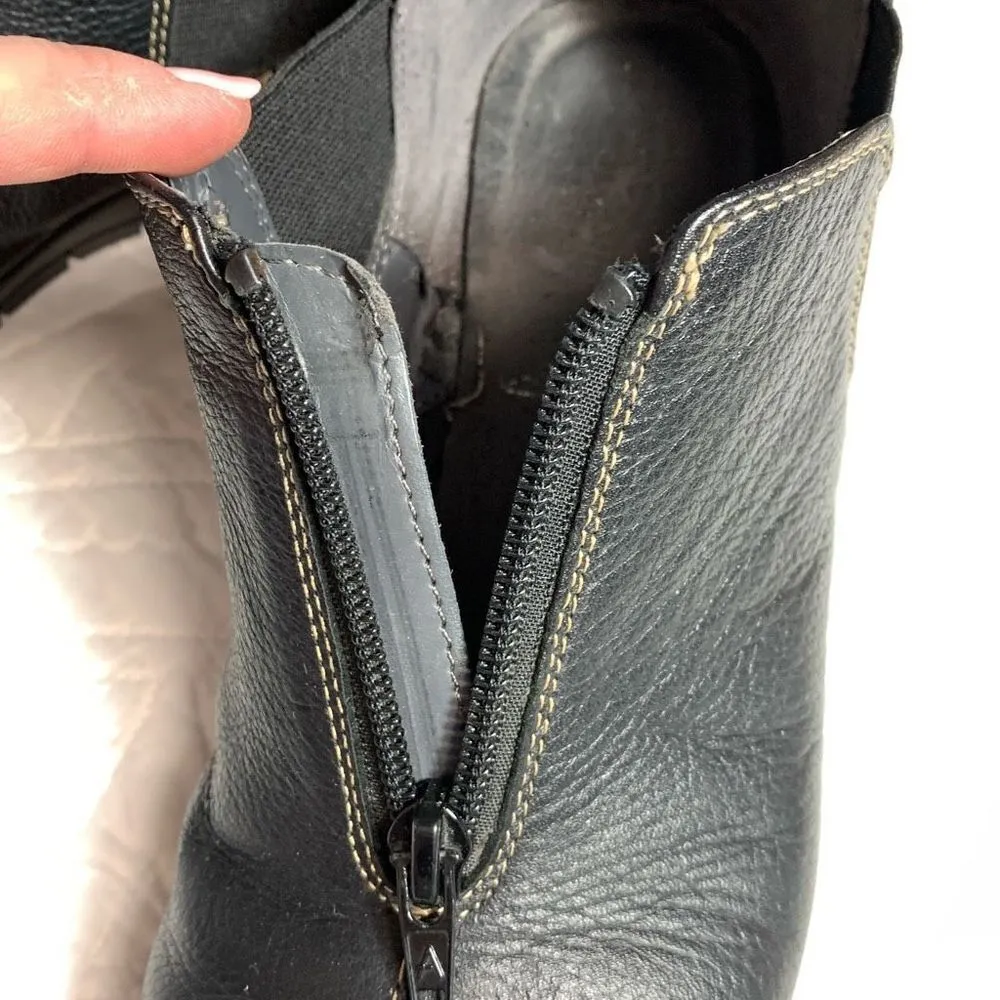 Aerosoles landfall, black leather bootie size 7 1/2 - Image 2