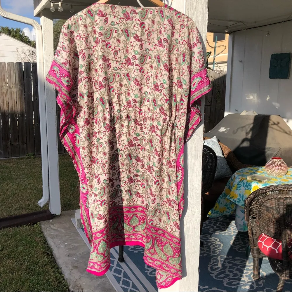 Ana & Kate Paisley Swim Coverup, One Size Pink Size undefined - Image 5