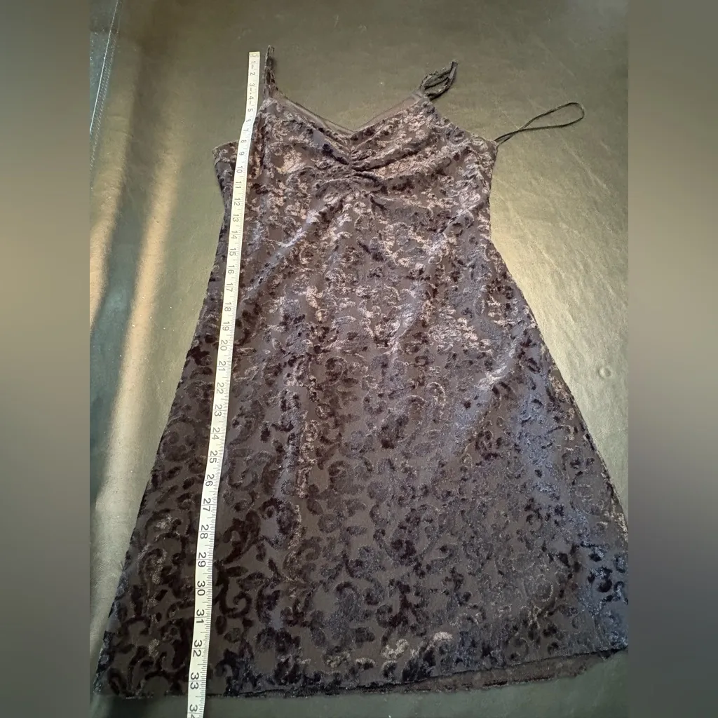 Rachel Zoe size Small Elegant Black Velvet Tooled Dress - Image 13