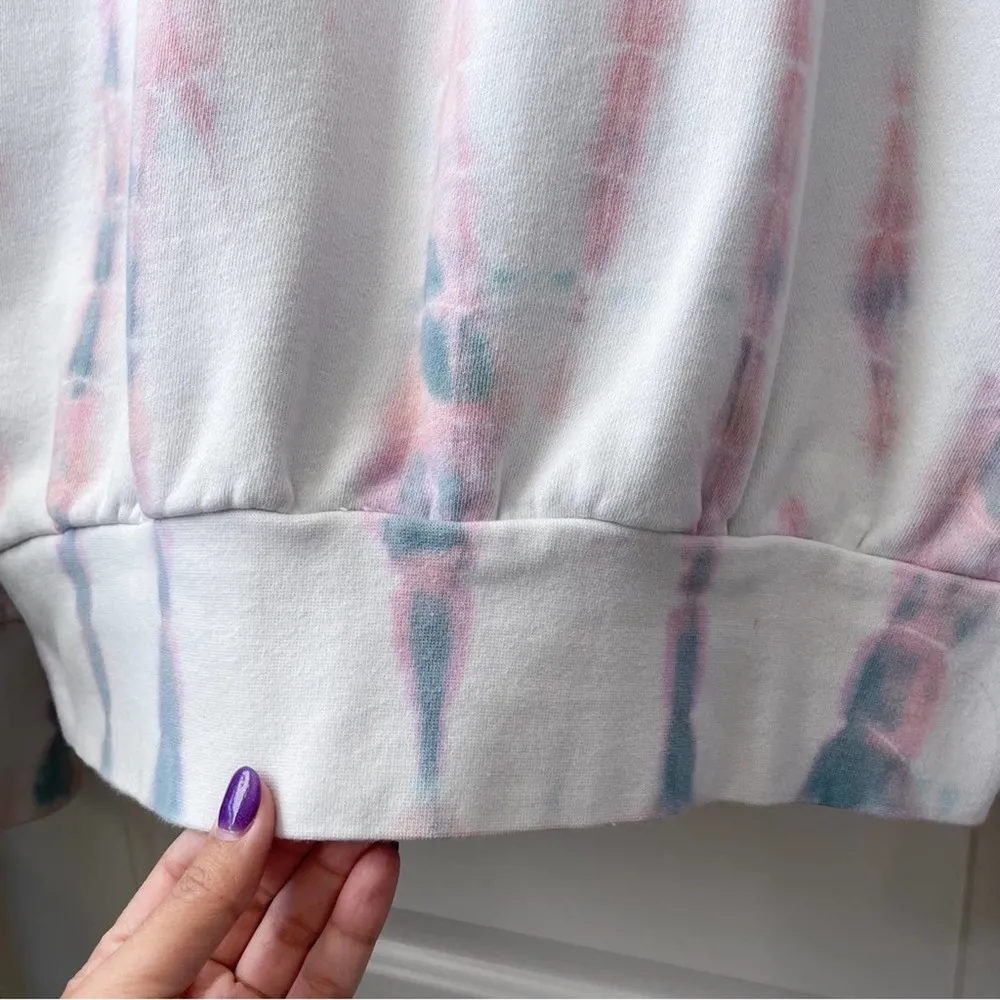 Old Navy Pastel Tie Dye Cropped Sweatshirt Large - Image 10