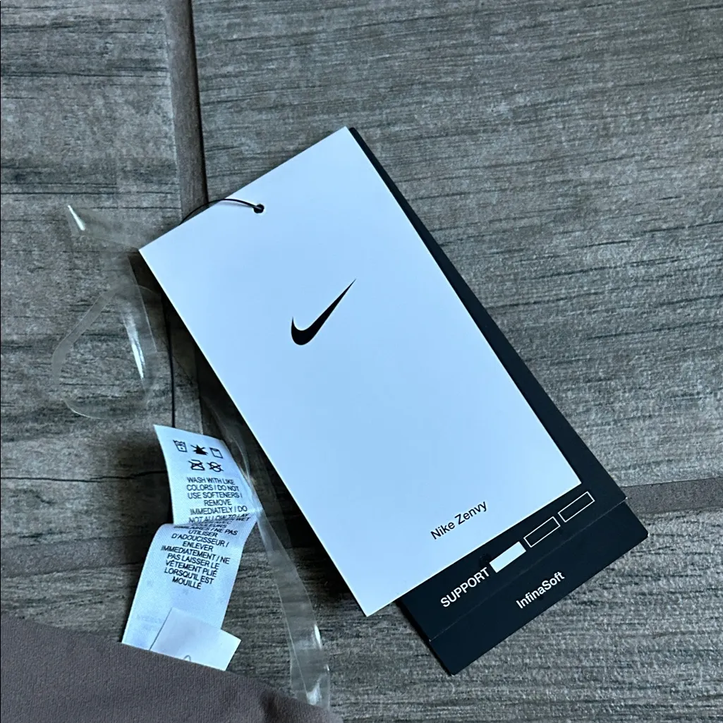 Nike  One-Shoulder Taupe Bandeau - Image 2