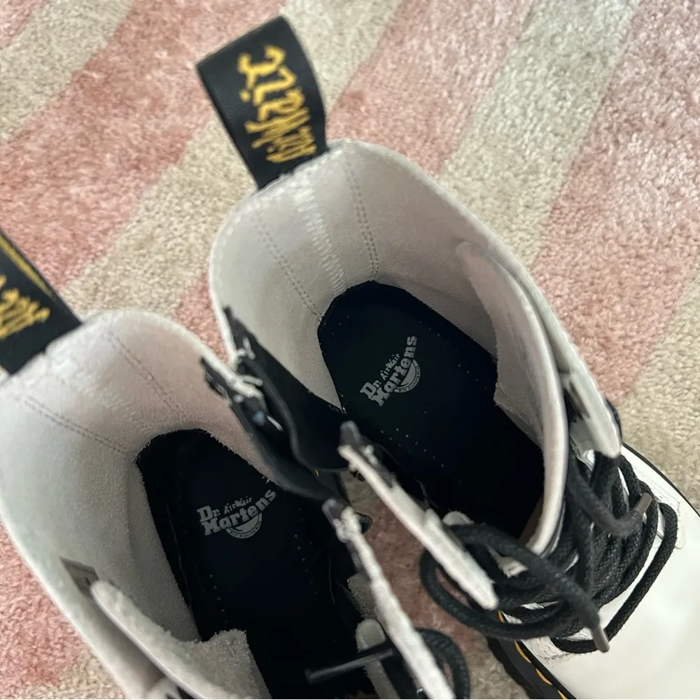 Dr. Martens White Jadon Smooth Leather Platform Boots - Image 13