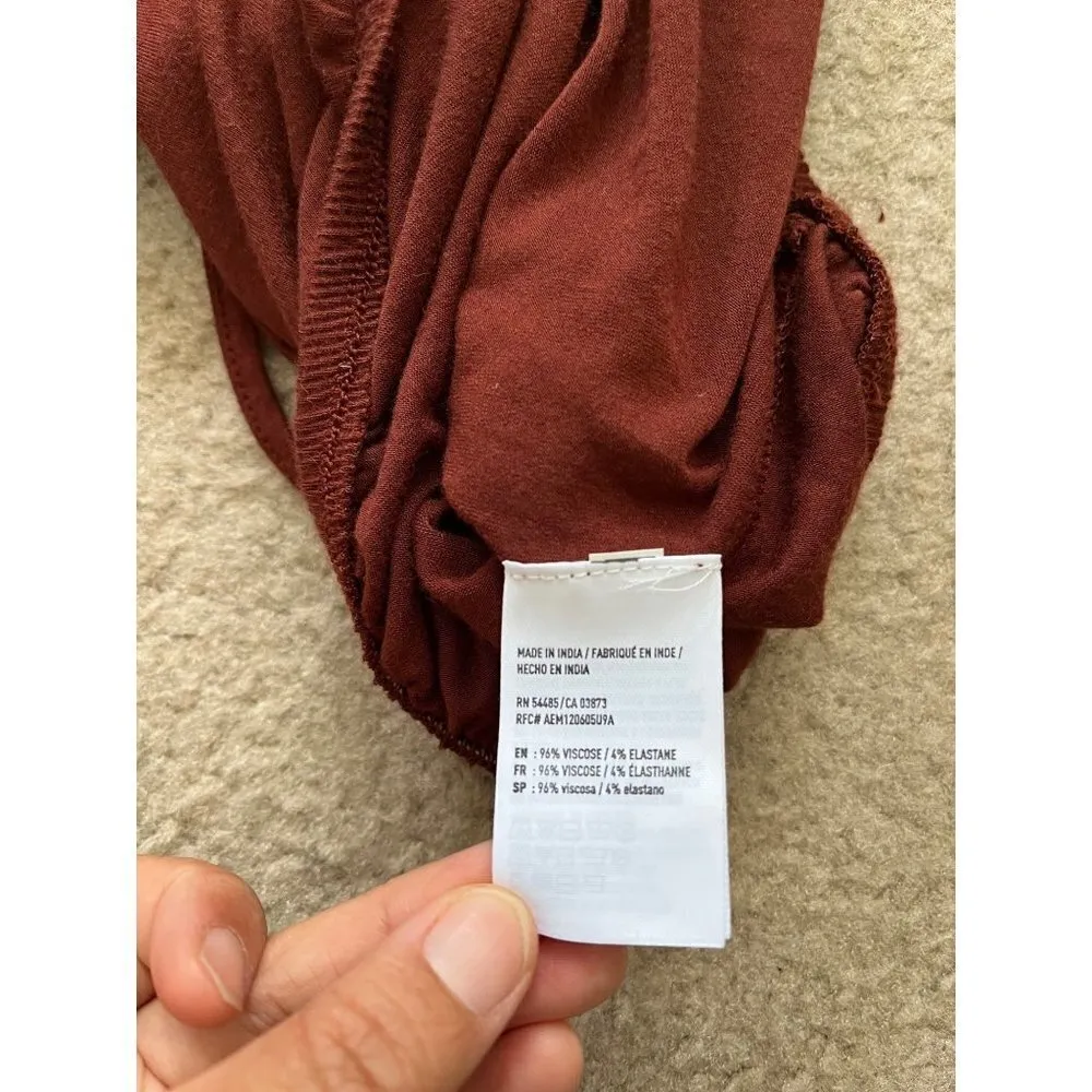 American eagle Outfitters racerback brown soft and sexy strappy wrap tank top XS - Image 5