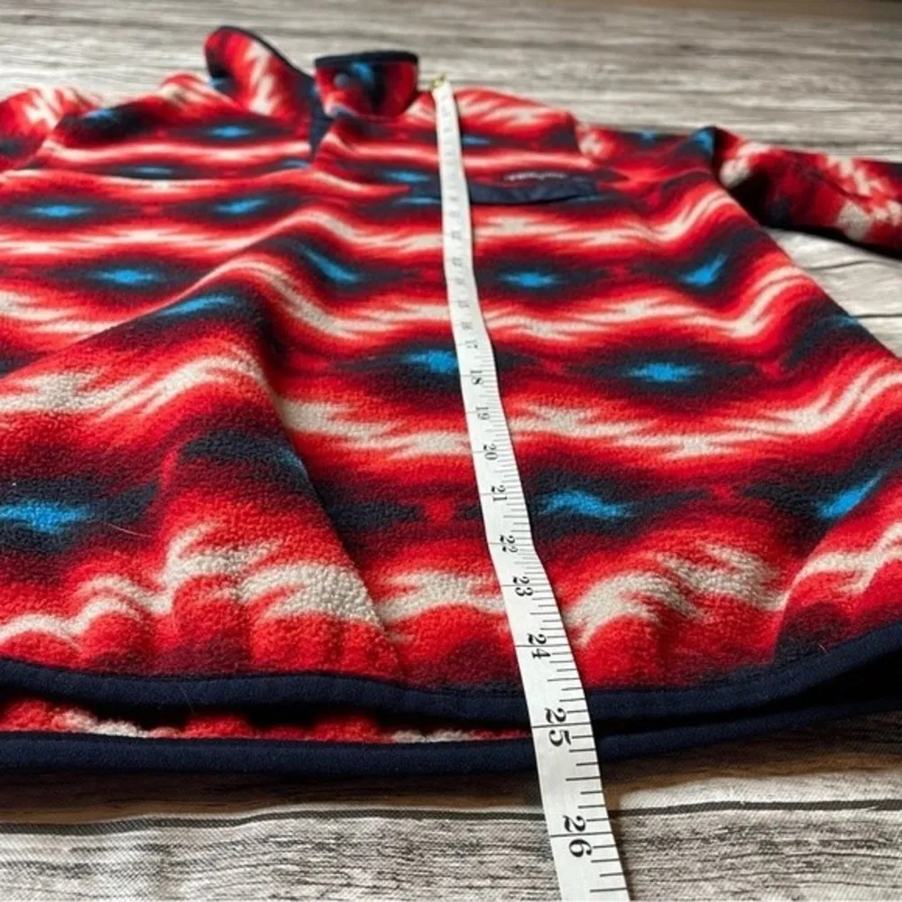 Patagonia Synchilla Quarter Snap-T Wild Desert Red Aztec Fleece XS Extra Small - Image 10