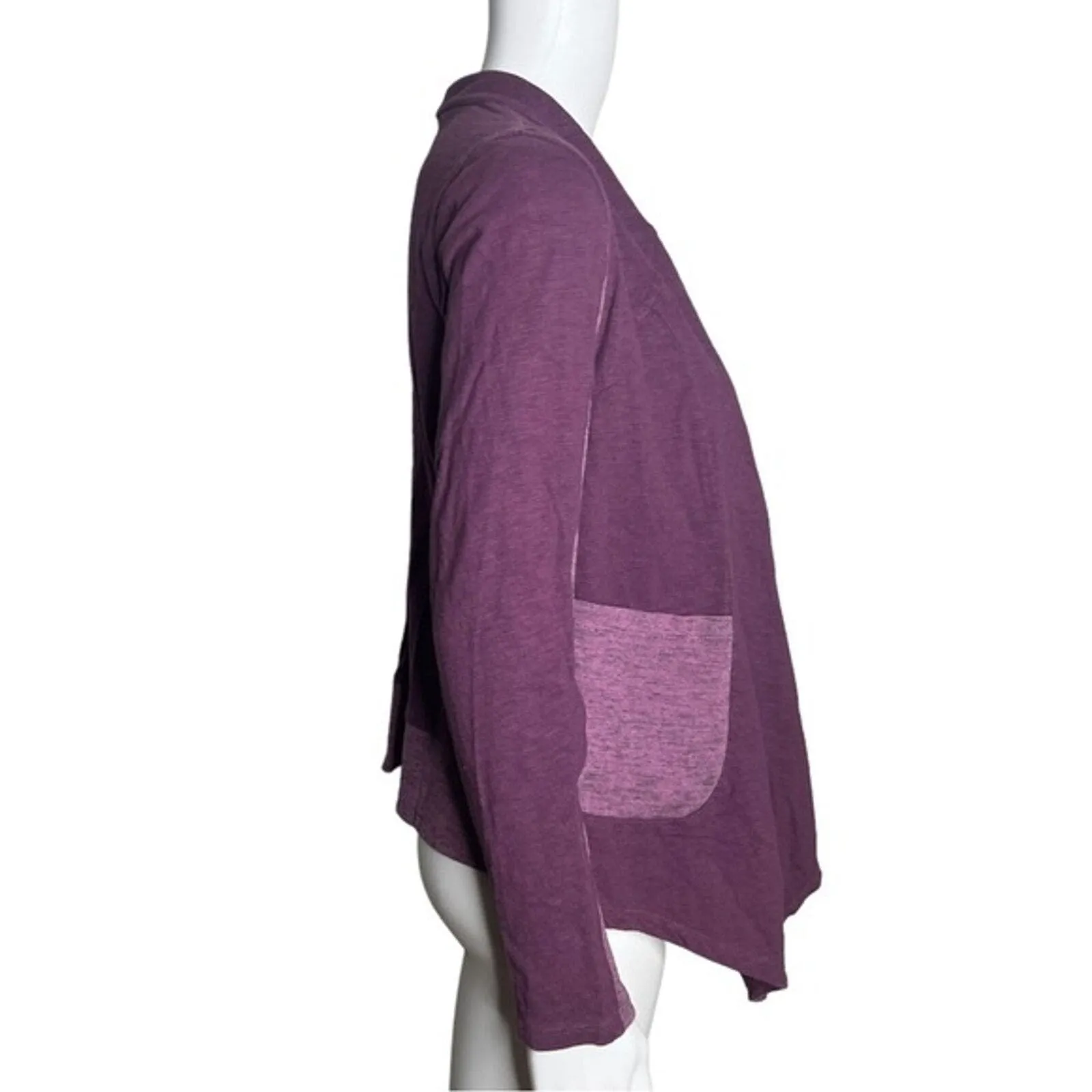 Logo by Lori Goldstein Cardigan Women Small Purple Colorblock Logo Lounge Casual - Image 2