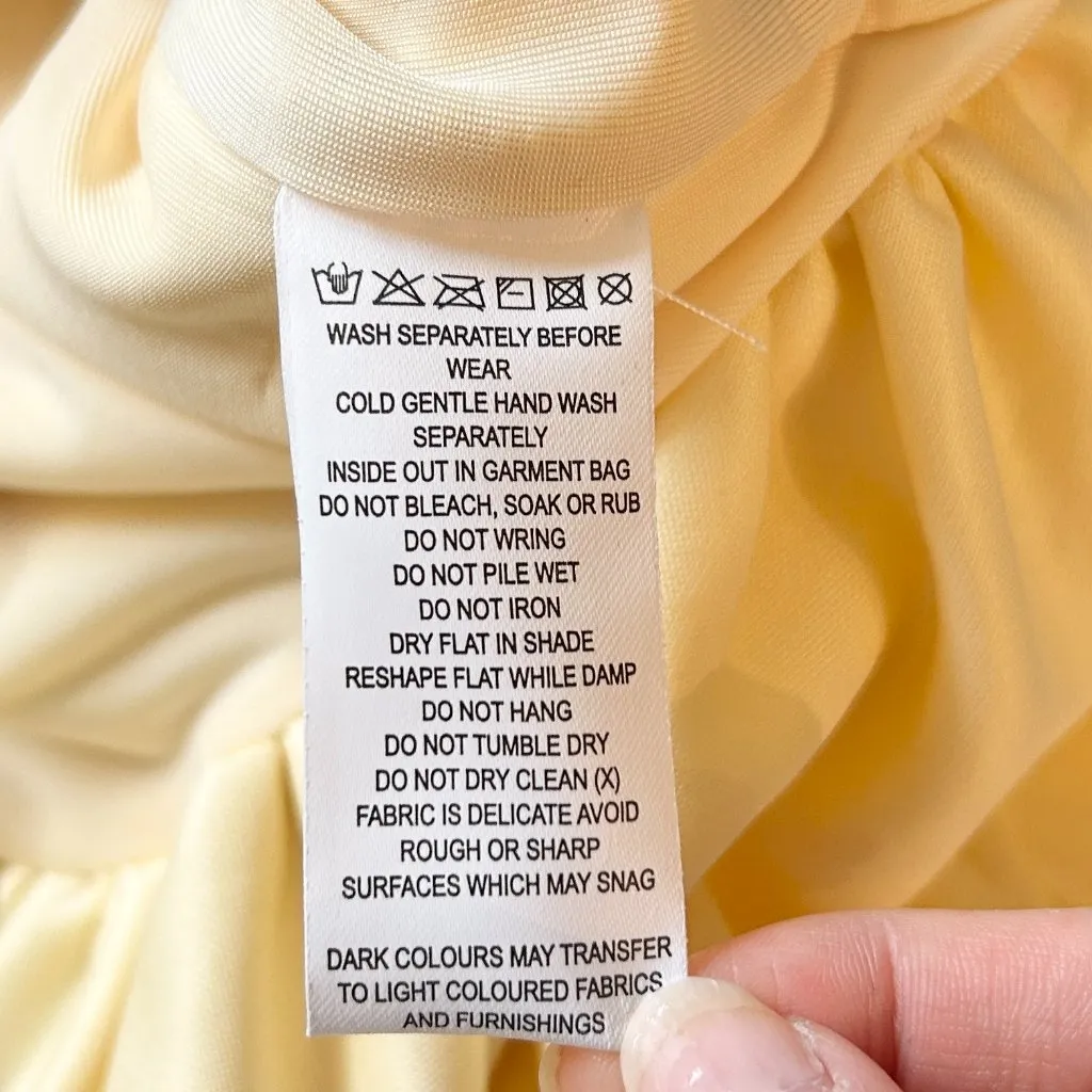 Meshki Sharon Scuba Jersey Mini Dress in Pastel Lemon Size L NWT - Image 9