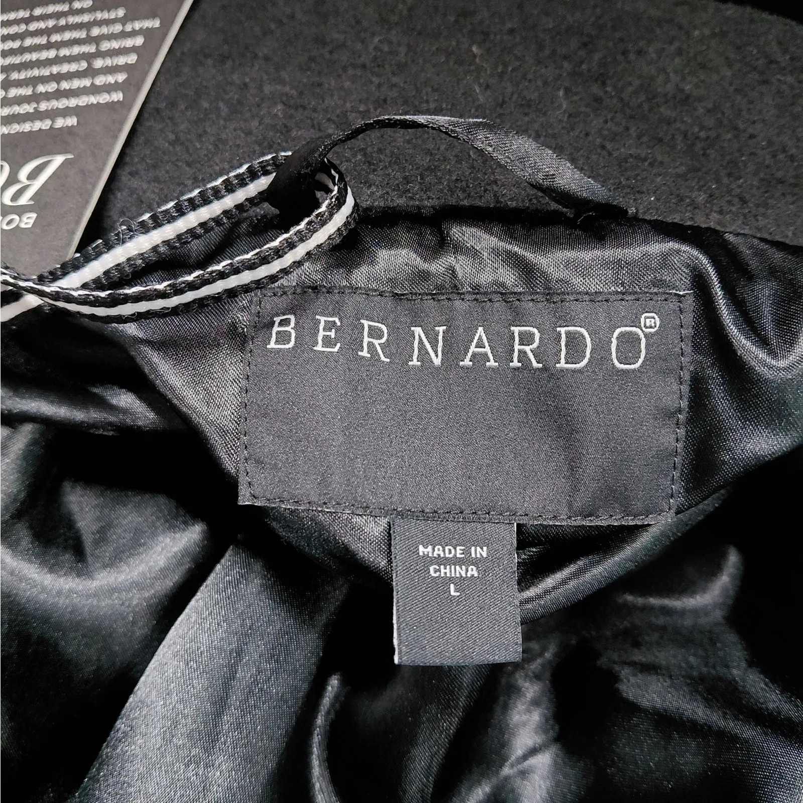 Bernardo  Black Wool Blend Long Coat Women’s Large Classic Button Front Overcoat - Image 6