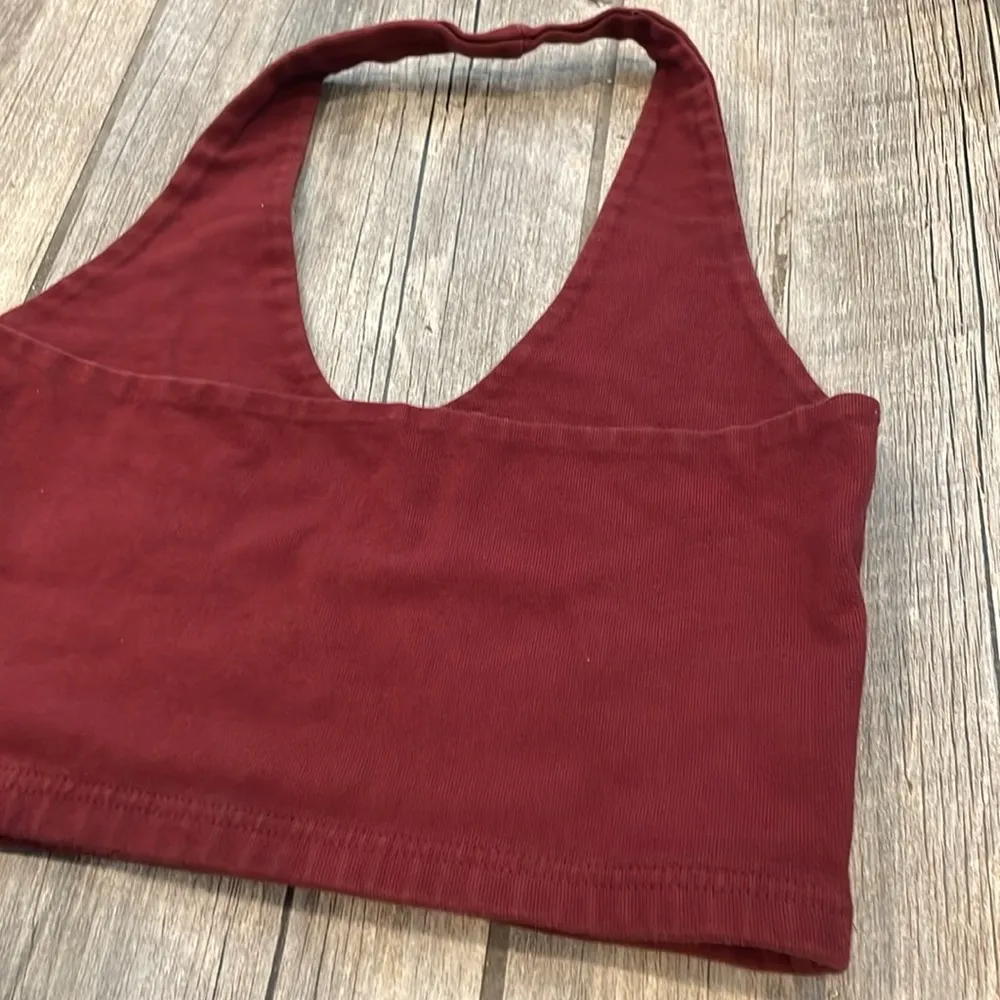 Brandy Melville Red  Crop halter tank - Image 3