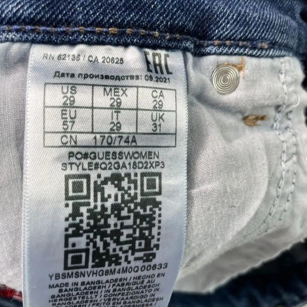 Guess Los Angeles Blue Jean Denim u Short Shorts Daisy Dukes Hot Pants Size 29 C - Image 9