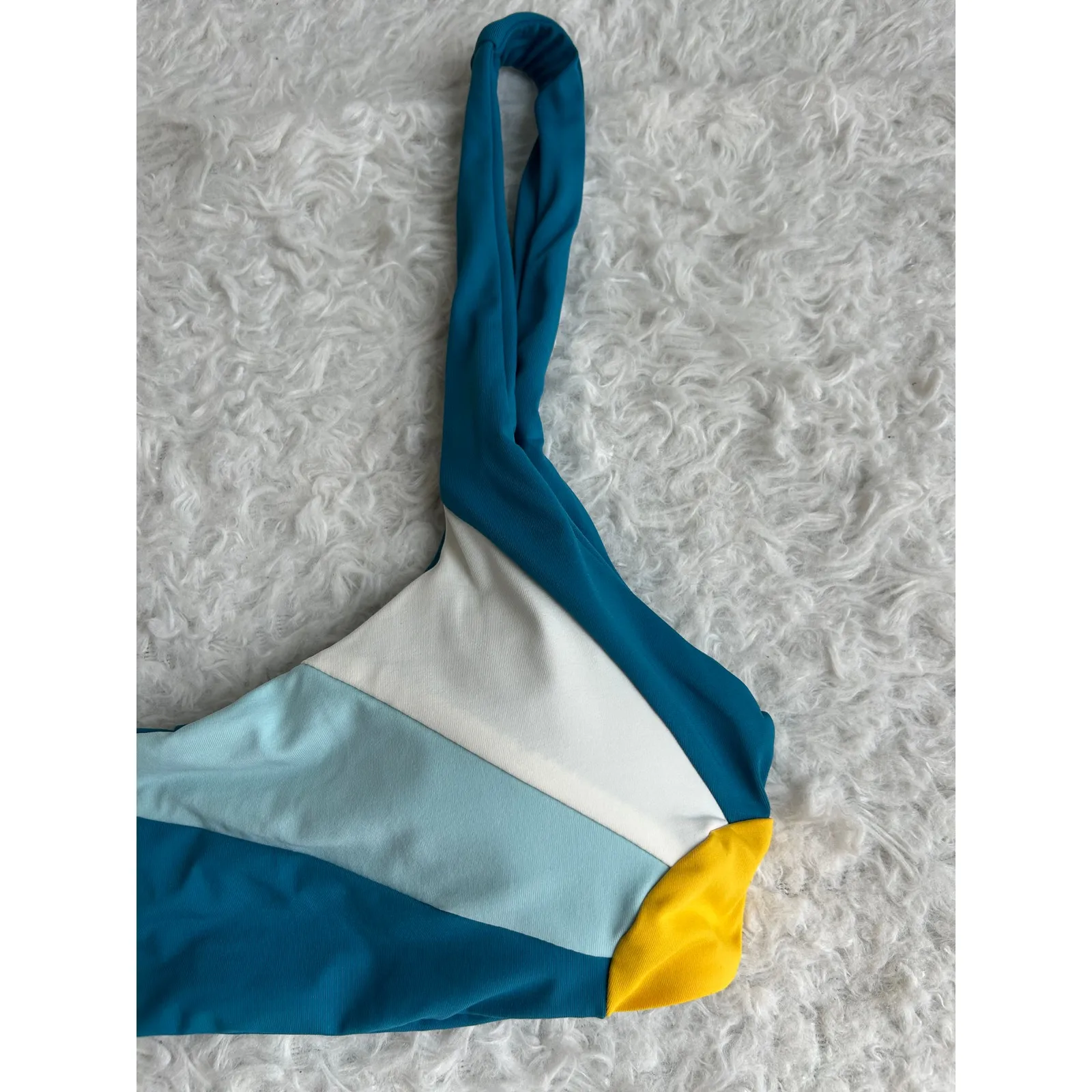 L*Space Blue Lizzie Sunburst Bikini Top Size Small - Image 3