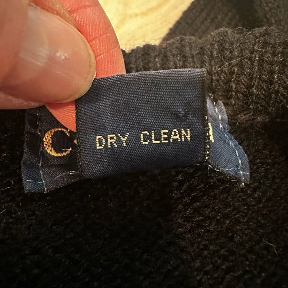 CT‎ Crew Vintage Wool Christmas Sweater Women's Medium Black Reindeer Snowman - Image 10