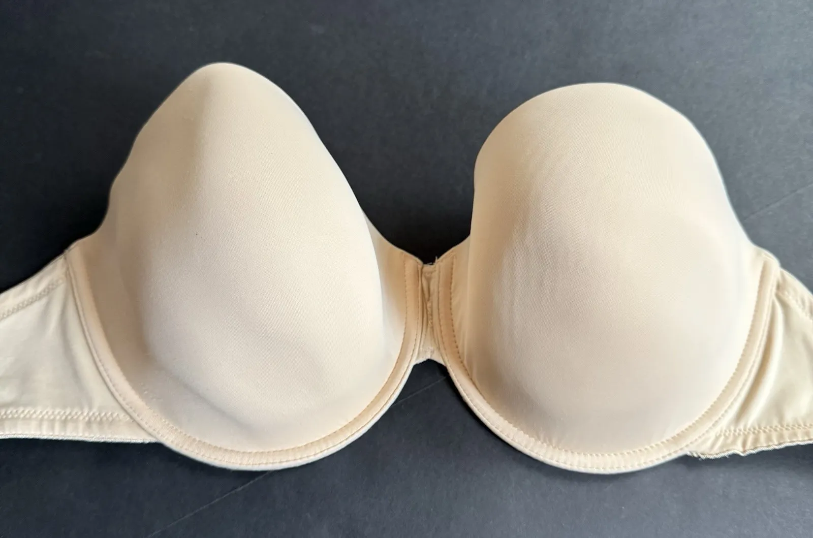 Panache Super Bra US 34 FF H Porcelain Strapless Underwire Unlined Nude Seamless - Image 1