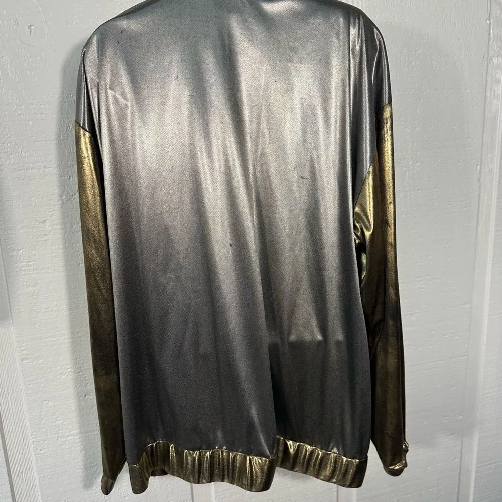 Cerville Vintage Las Vegas Reflections Sequin Performance Jacket Size Medium EUC Gold - Image 7
