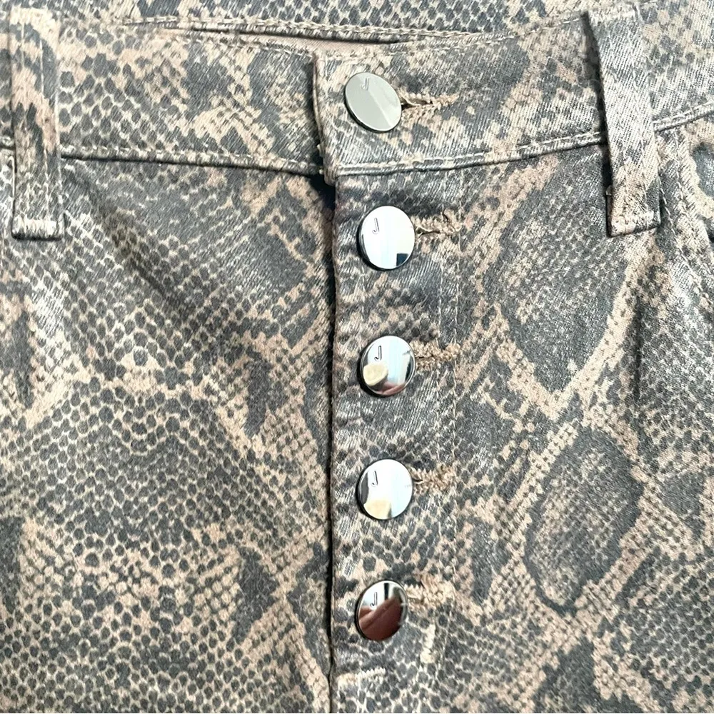 J Brand Womens Pants Lillie Coated Snake Skinny Coated Button Fly Size 29 - Image 11