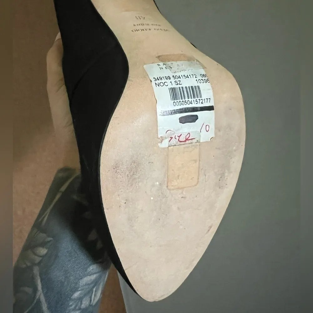 Barney’s New York Lace up heel ankle booties suede black size 40 US 10 - Image 14