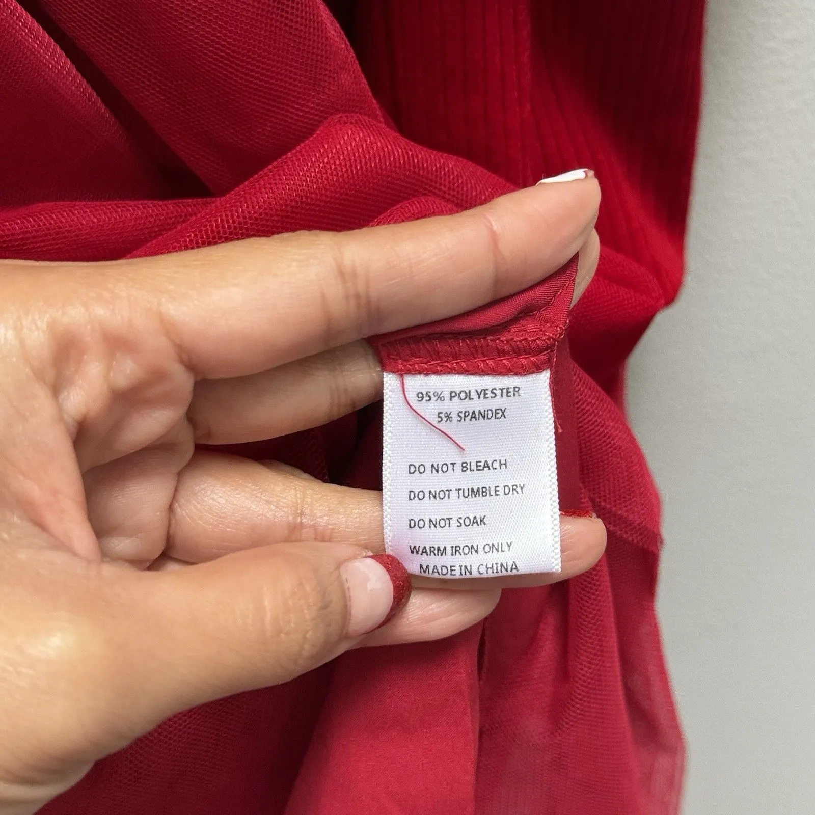 Ivy City Co Red Tier Tulle Party Dress Whimsical Modest Valentine L NWT READ Size L - Image 15